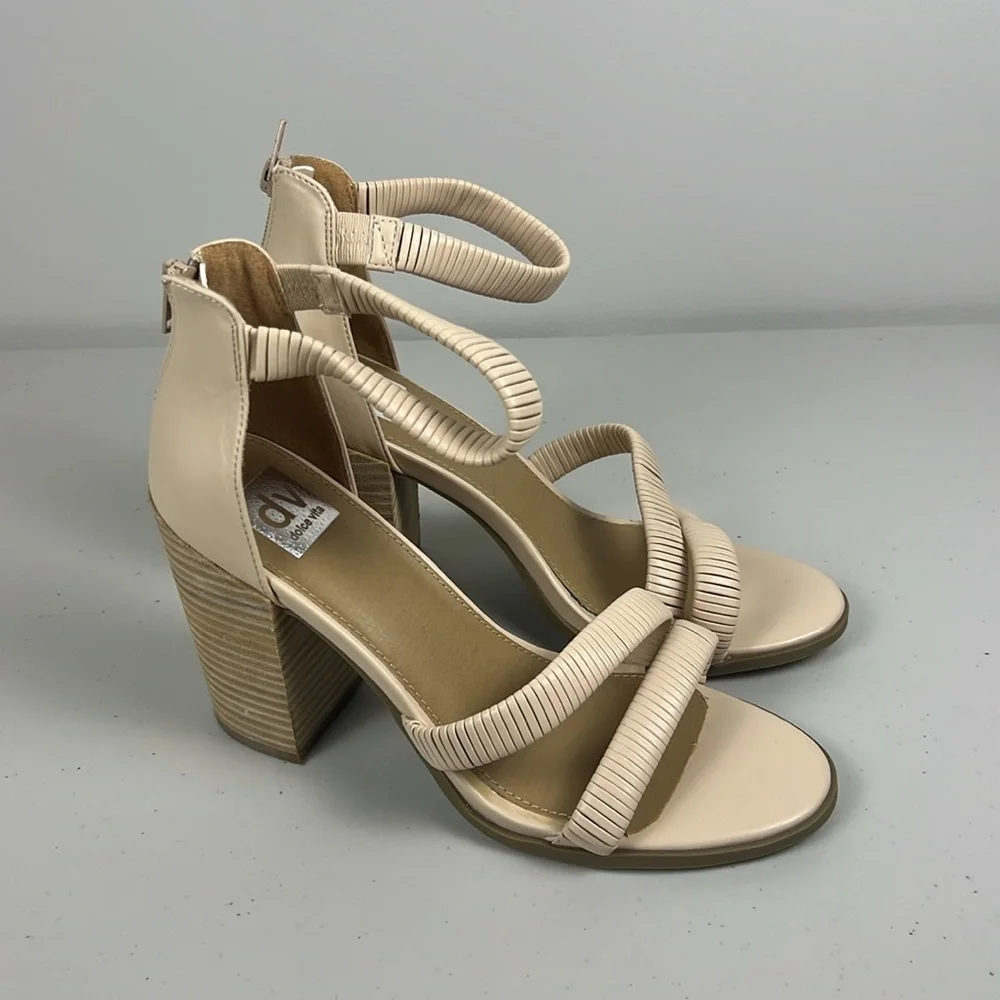 DV by Dolce Vita Bleeker Block Heel Strappy Pump Stretch‎ ankle wrap
